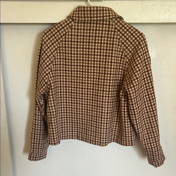 Sadie & Sage Brown and White Bomber Jacket - Picture 5 of 6